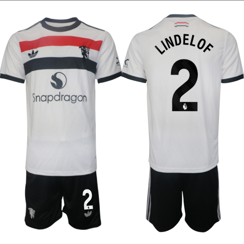 Men 2024-2025 Club Manchester United away white #2 Soccer Jersey